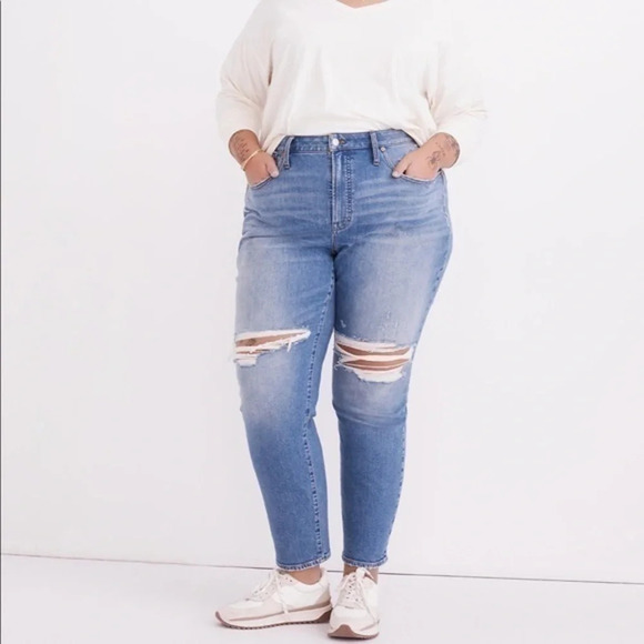 New Madewell Plus Curvy Perfect Vintage Jean Denman Wash - Picture 1 of 10